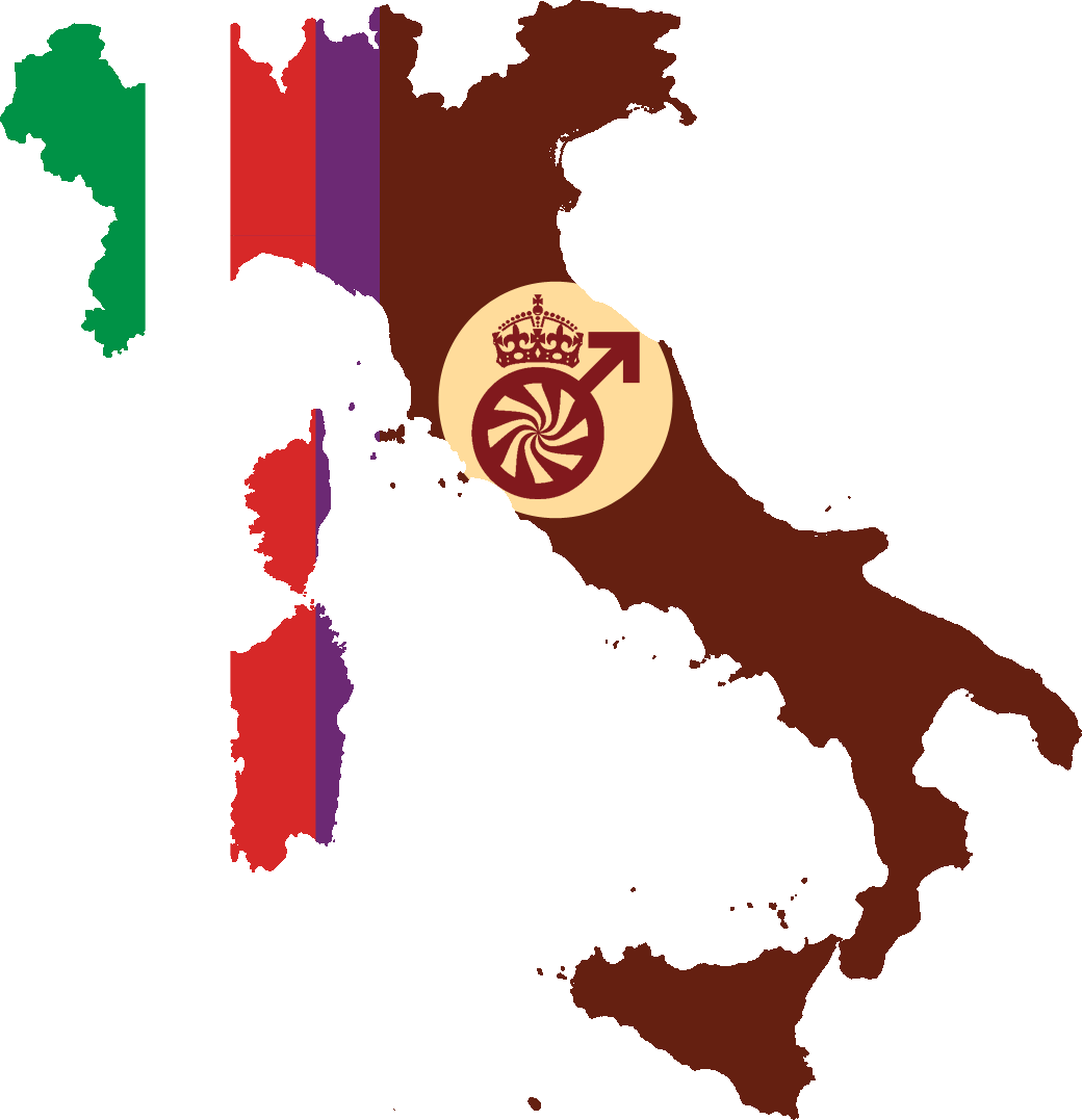 Flag Map Of Italian Mse - Most Common Haplogroup In Italy (1040x1077)