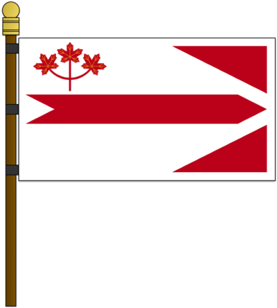 Alternate Naval Ensign By Kristberinn - Canada Red Ensign Gold Maple Leaf (400x444)