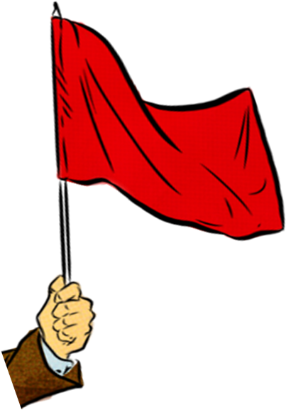 Red Flag - May Day Flag Png (427x581)