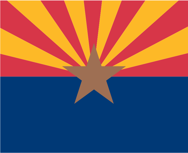 Arizona Flag Vector - Arizona State Flag (999x1293)