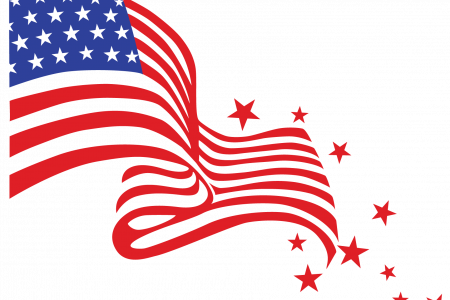 Fourth Of July Fireworks Clip Art Transparent Fireworks - Waving American Flags Clip Art (450x300)