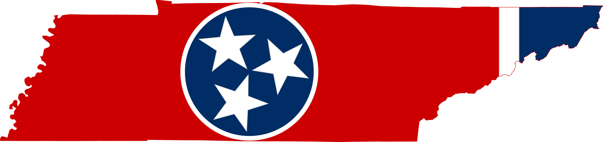 Tennessee State Flag Illustrations And Clip Art - Tennessee Flag And Map (2000x471)