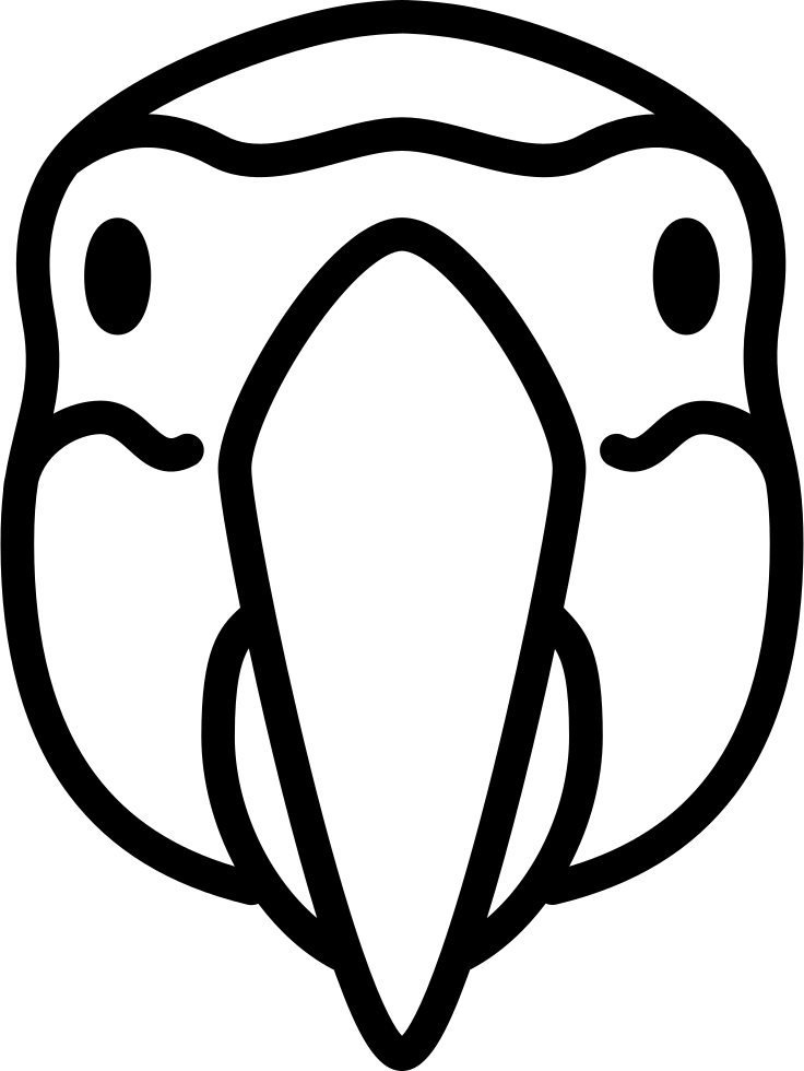 Parrot Head Comments - Parrot Face Icon Png (736x980)