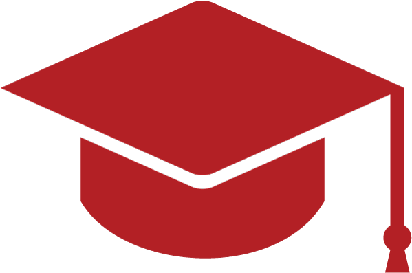Graduation Cap In Red - Icono De Idiomas Para Curriculum (600x418)