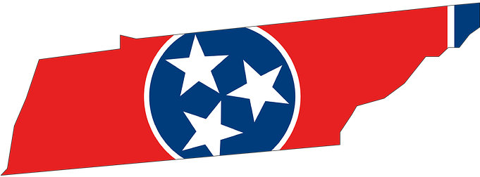 Tennessee Map Usa State Flag America Tenne - Tennessee State With Flag (680x340)