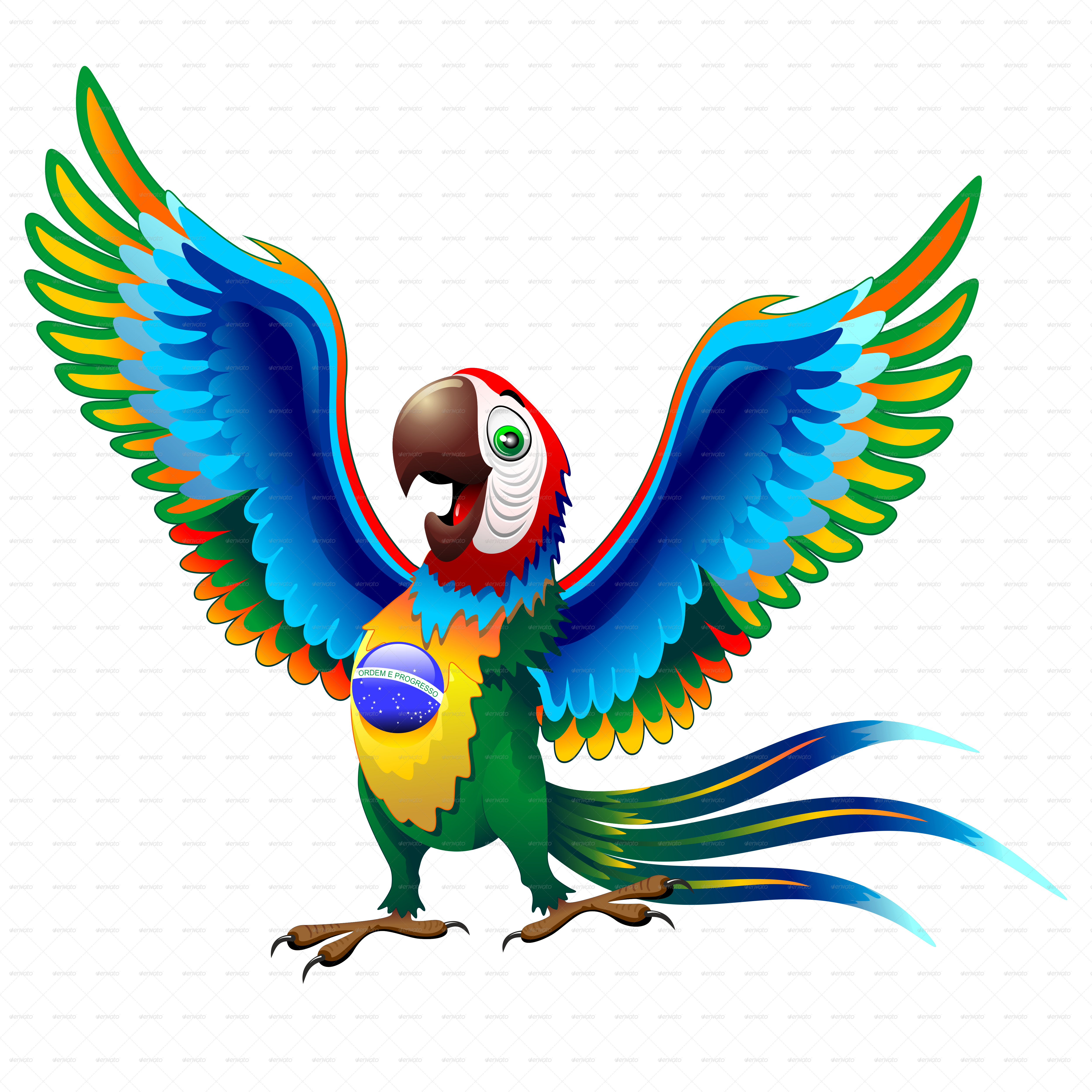 Brazil Flag Transparent Png - Brazil Cartoon Png (5000x5000)