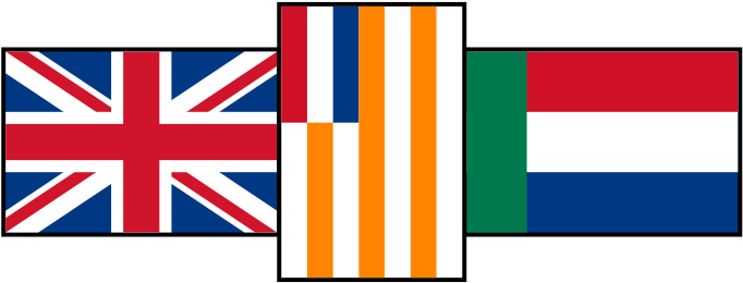 The Three Flags, In The Centre Of The South African - Old South African Flag (688x273)