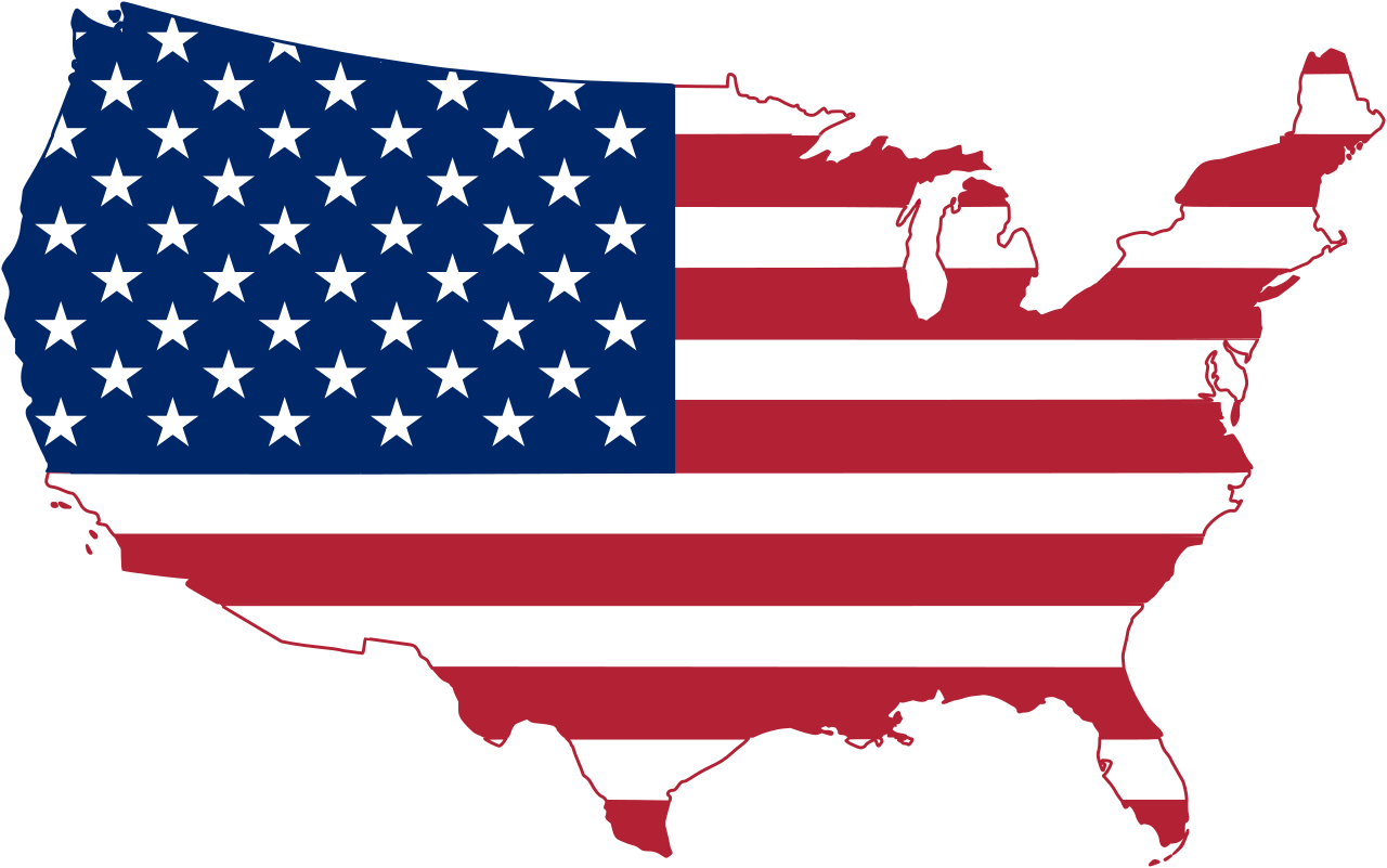 Flag-map Of The United States - United States As A Flag (1280x801)