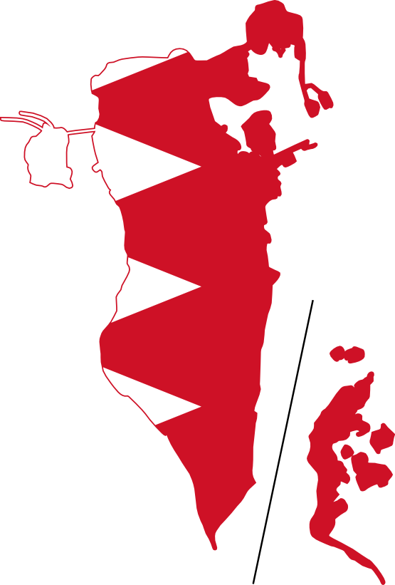 Flag Map Of Bahrain Flagartist - Bahrain Map Png (555x821)