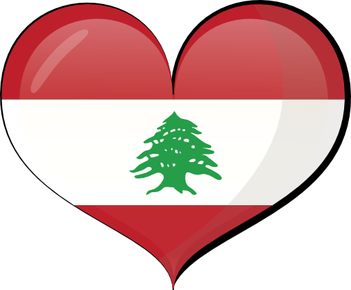 Lebanon Heart Flag Clipart - Coat Of Arms Of Lebanon (512x424)