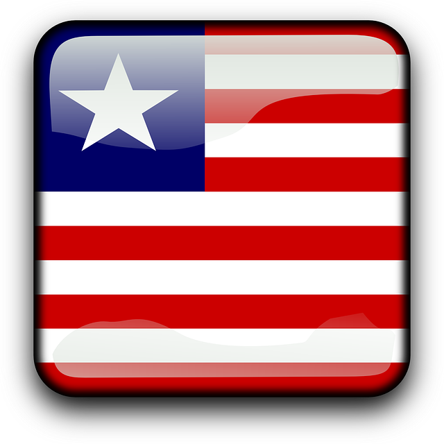 Button Liberia, Flag, Country, Nationality, Square, - Liberia (640x640)