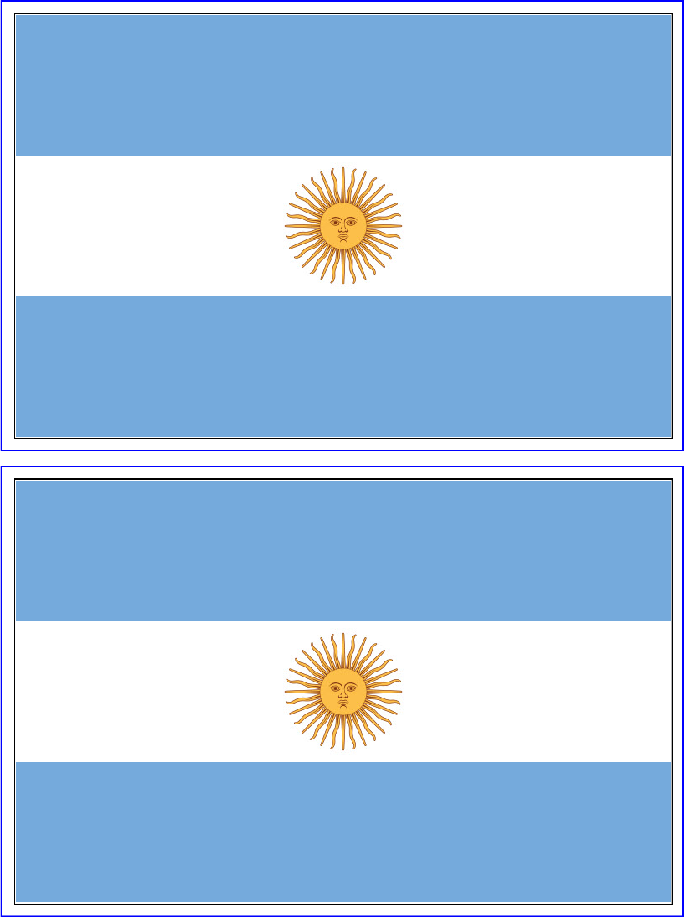 Free Printable Argentina Flag - Argentina (2480x3508)