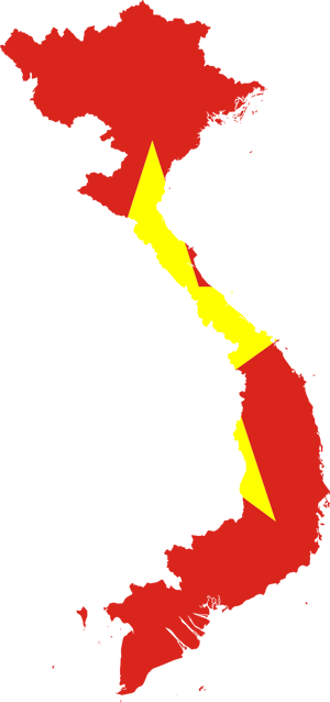 Vietnam Flag Map Png (300x638)
