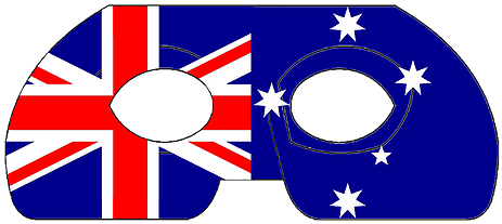 Australian Flag Bandit Face Mask - Animated Royal Air Force Flag (476x350)