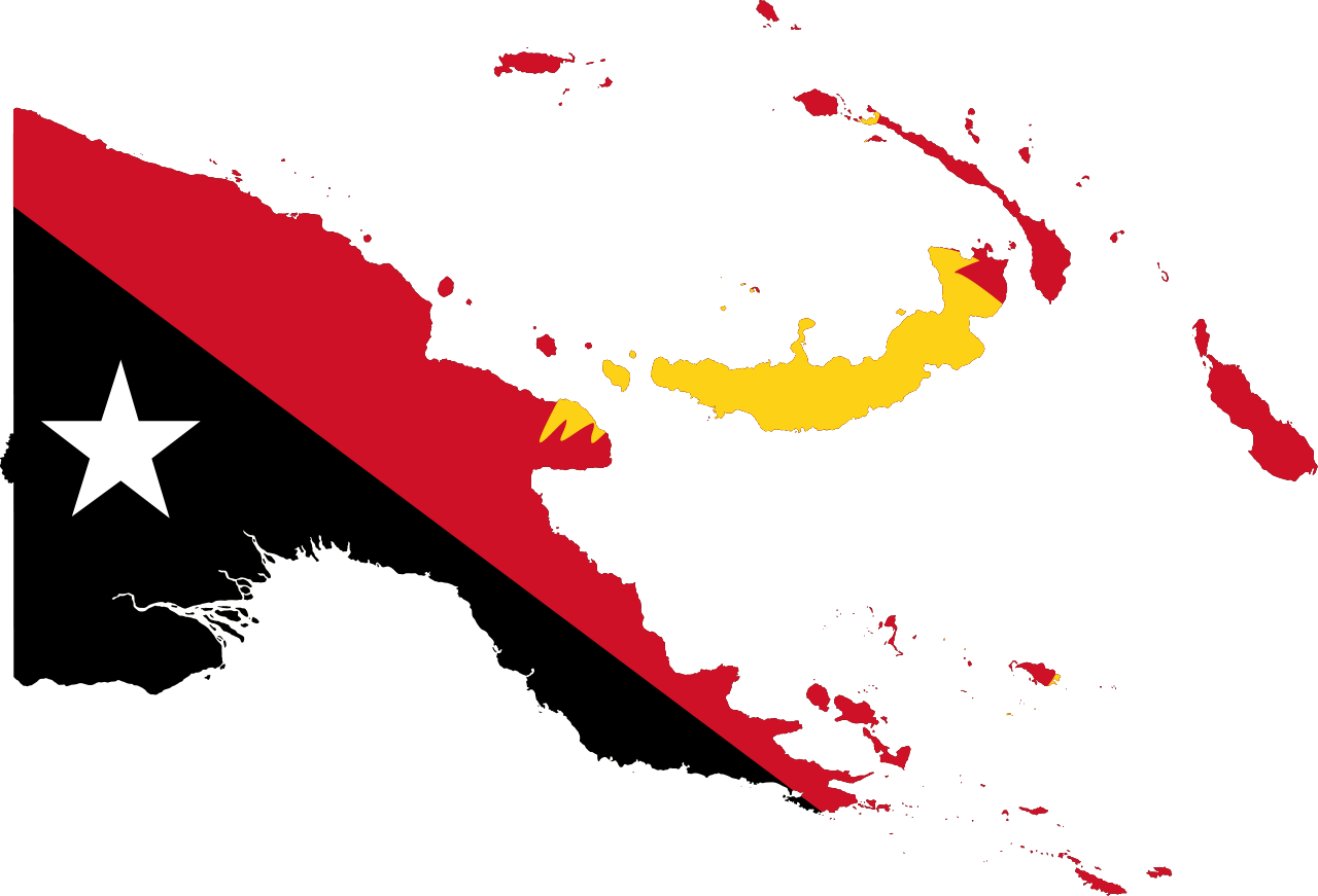 Papua New Guinea Flag Icon - Papua New Guinea Map Png (1280x871)