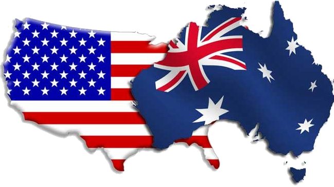 Shipping From Usa To Australia - Usa And Australia Flag (649x365)