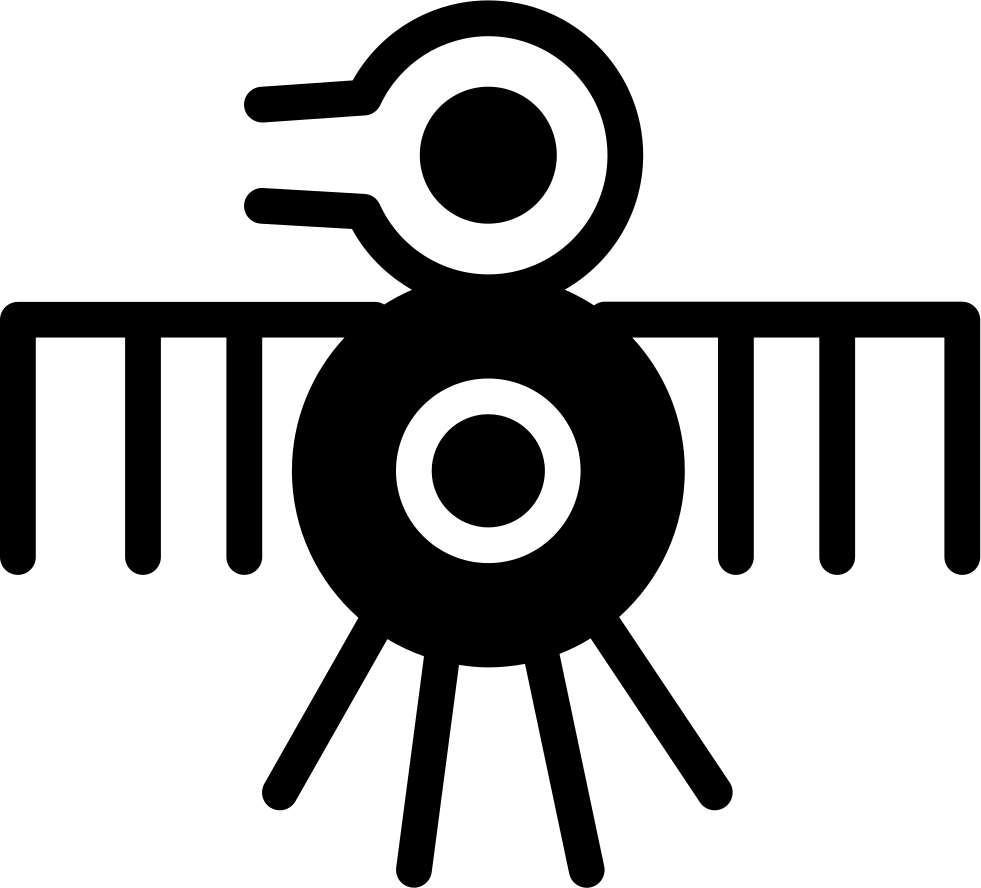 Bird Old Indian Design Of Thin Lines Comments - Bird Symbol Indian (981x888)