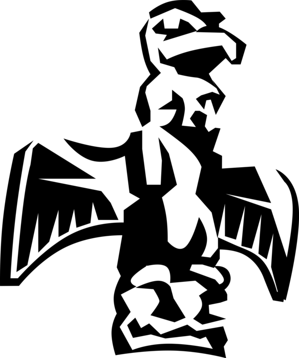 Vector Illustration Of Native American Indigenous Northwest - Vector Illustration Of Native American Indigenous Northwest (584x700)