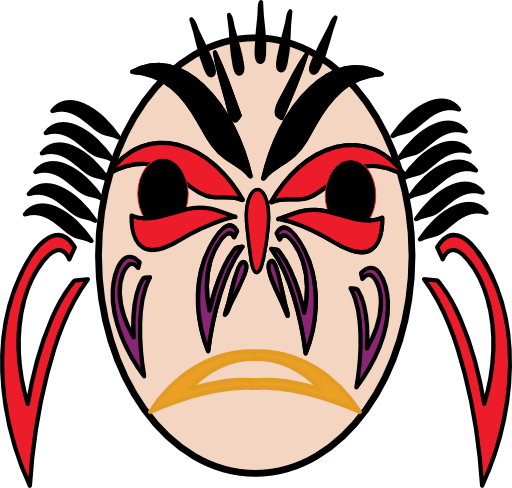 Scary Indian Face Clipart - Royalty-free (512x488)