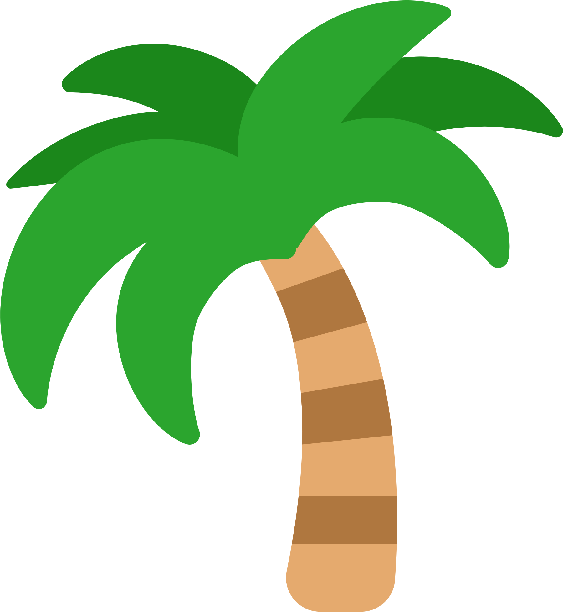 Emoji Sticker Tree Clip Art - Palm Tree Emoji Png (2000x2000)