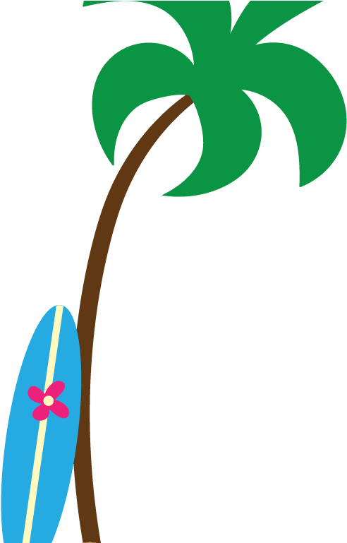 Palm Tree Clip Art - Hawaiian Clipart Palm Tree (599x768)