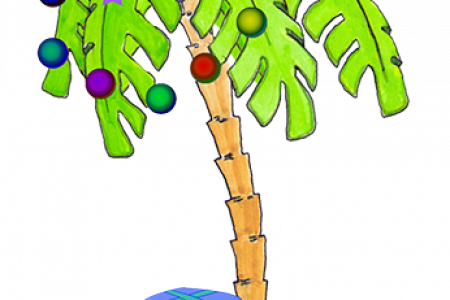 Christmas Lights Palm Tree Clip - Christmas Lights (450x300)
