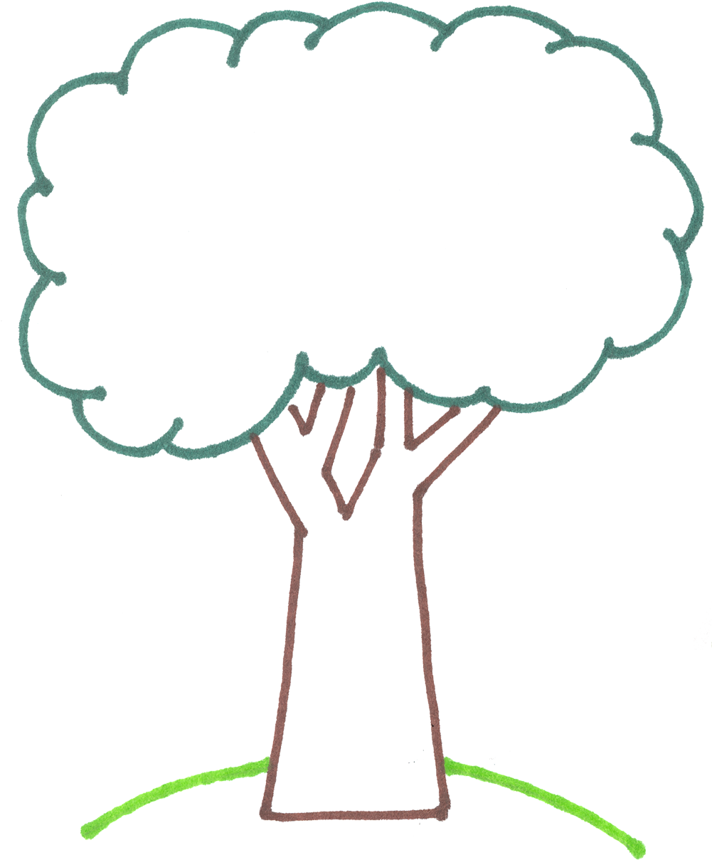 Cartoon Trees With Branches - Trigonometry (1000x1238)
