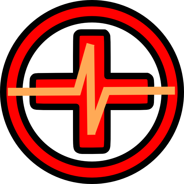 This Free Clip Arts Design Of Red Cross With Pulse - Women Of The Moose (600x600)