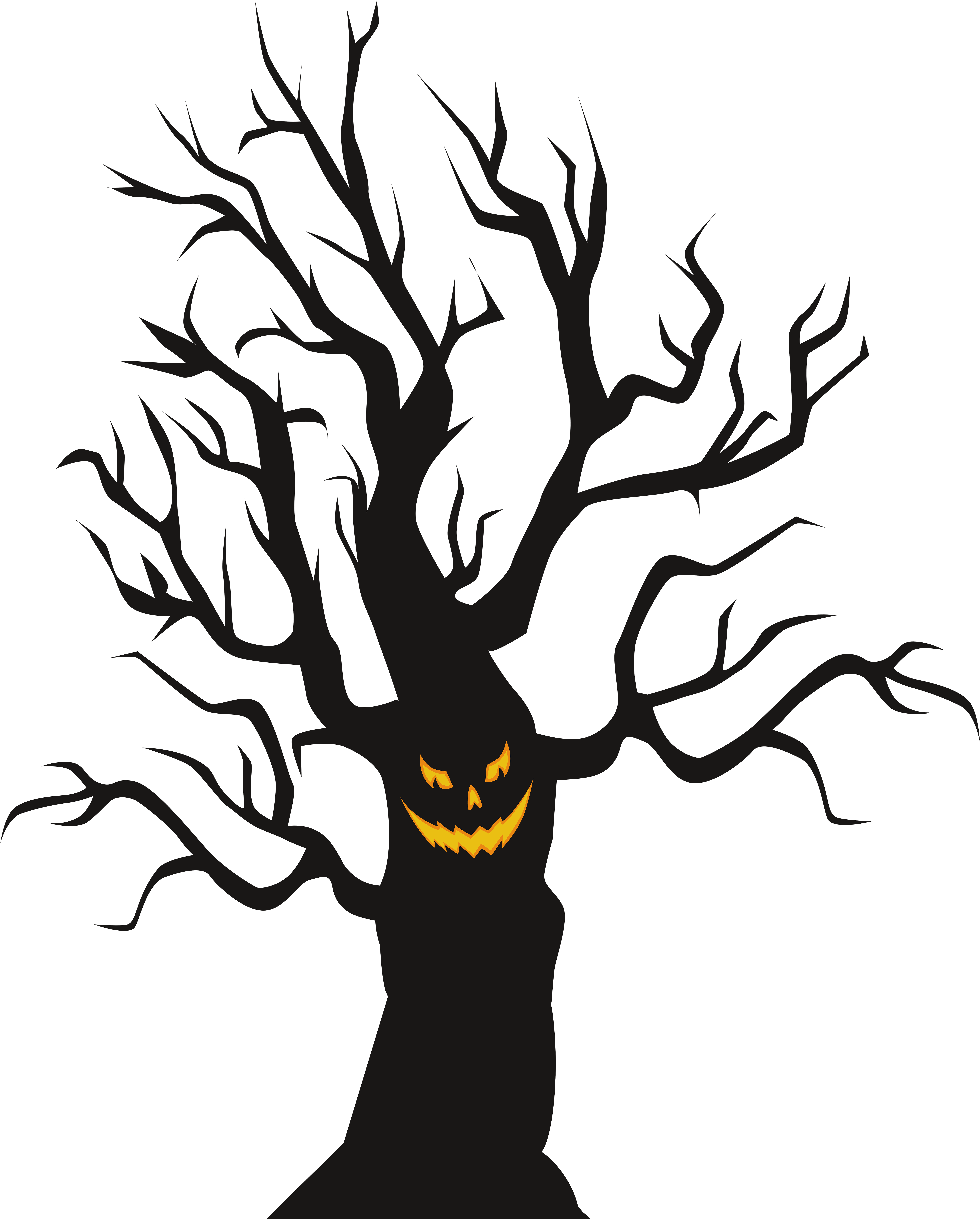 Halloween Scary Tree Png Clip Art Image - Halloween Scary Tree Png Clip Art Image (6548x8000)