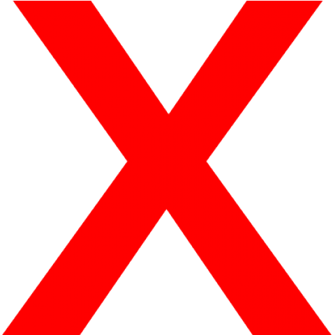 Red Cross Mark Clipart Big - Red X Clipart (640x480)