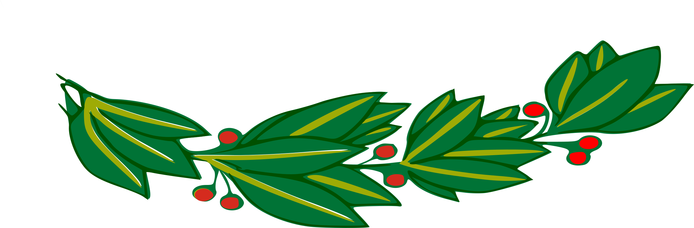 Plant Leaves Clipart Download - Laurel Branch Png (2400x789)