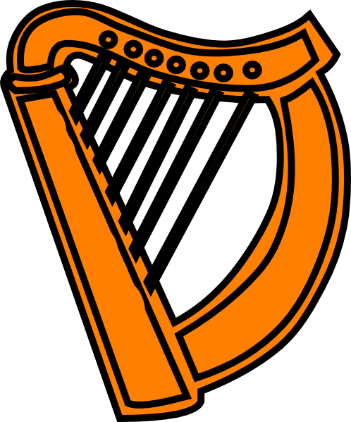 Download Irish Harp Clipart - Celtic Harp Clip Art (498x599)