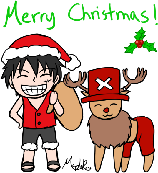 Merry Christmas By Maplerose On Deviantart - Cartoon (600x614)