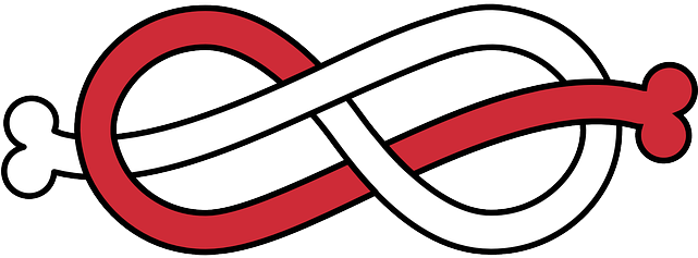 Decoration Red, Cross, White, Bone, Decorative, Braid, - Clip Art (640x320)