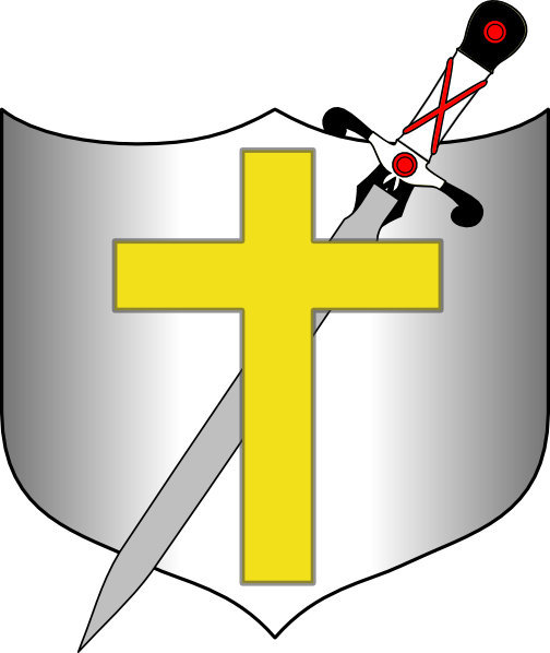 Cross Sword And Shield Clip Art At Clker Com Vector - Cross Shield And Sword (504x598)