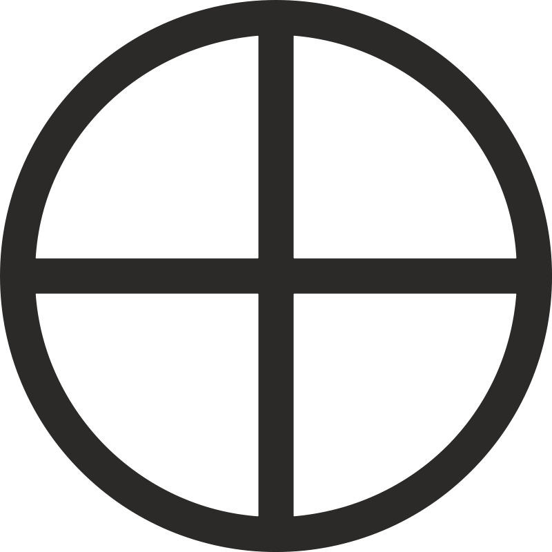 Mundane Cross Encircled Free Vector - Gloucester Road Tube Station (800x800)