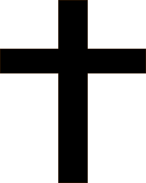 Black - Cross - Clip - Art - Black Cross No Background (474x593)