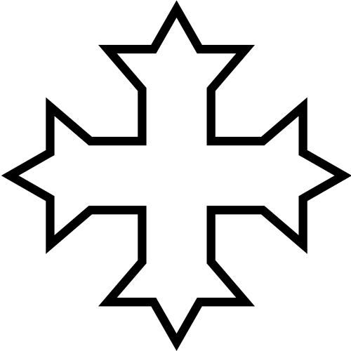 Coptic Cross Outline - West Coast Chopper Png (500x500)