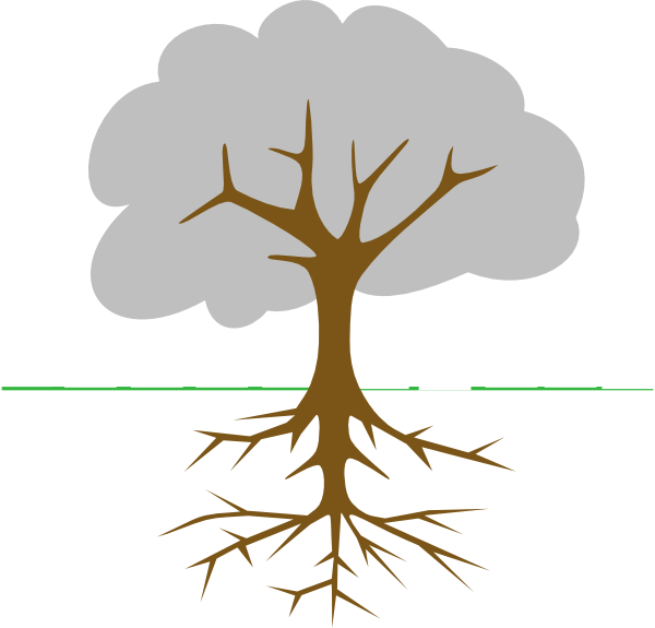 Tree With Roots Clip Art At Clker - Tree Clip Art (600x575)