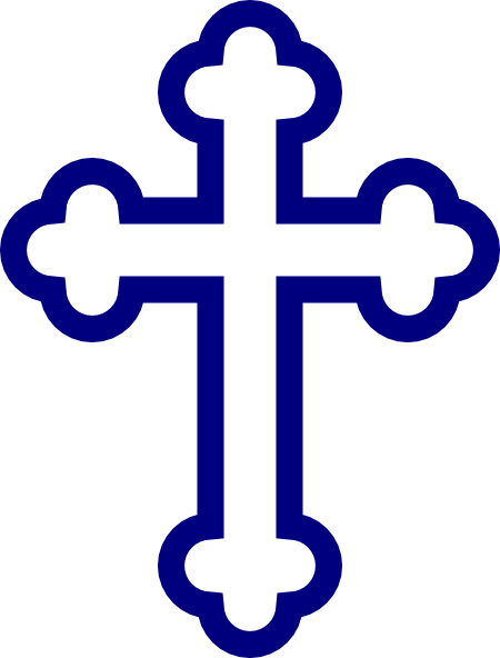 Outline Cross Clip Art At Clker - Outline Of A Cross (450x592)