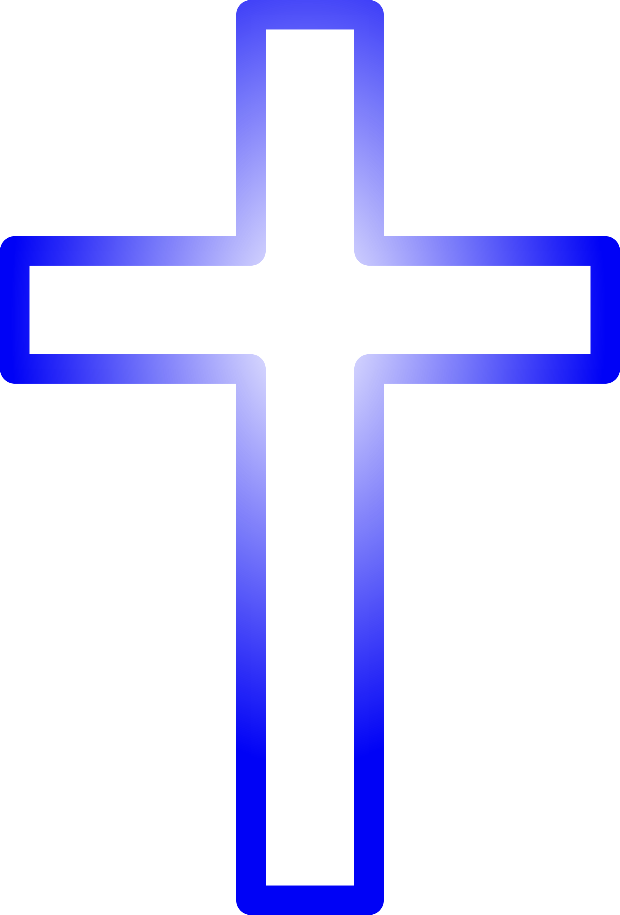 Open - Blue Cross Outline (2000x2952)