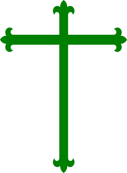 Green And Gold Cross - Green Cross (438x597)