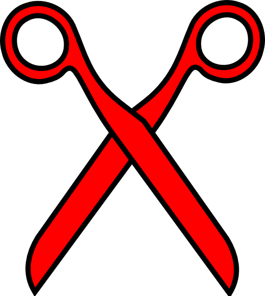 Scissors Clip Art At Clker - Red Scissors Clipart (534x596)