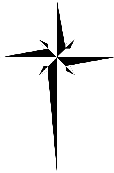 Dove And Cross Clipart - Compass Cross (396x597)