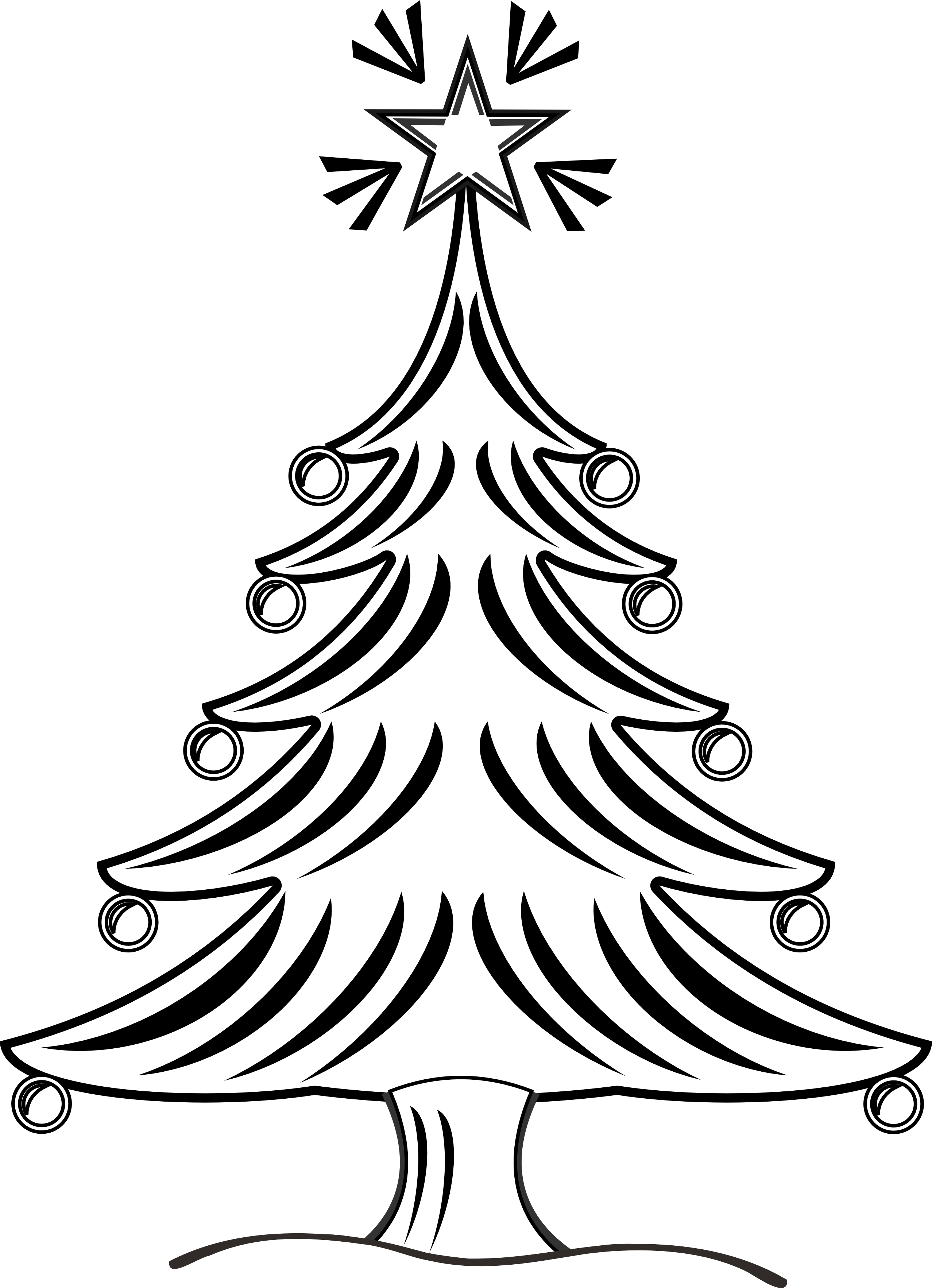Christmas Tree Sketch Images - Christmas Tree Sketch Images (2555x3531)