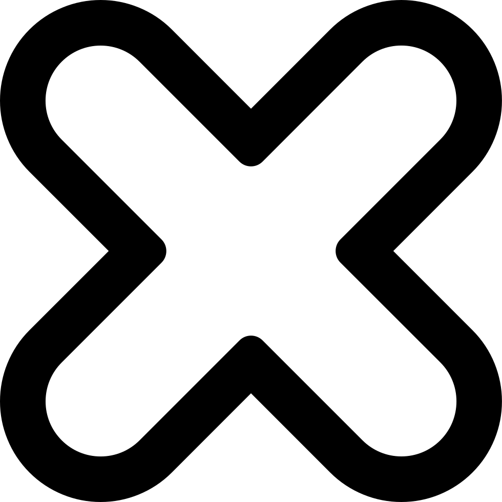 Cross Rounded Outline Comments - Rounded Cross (980x980)