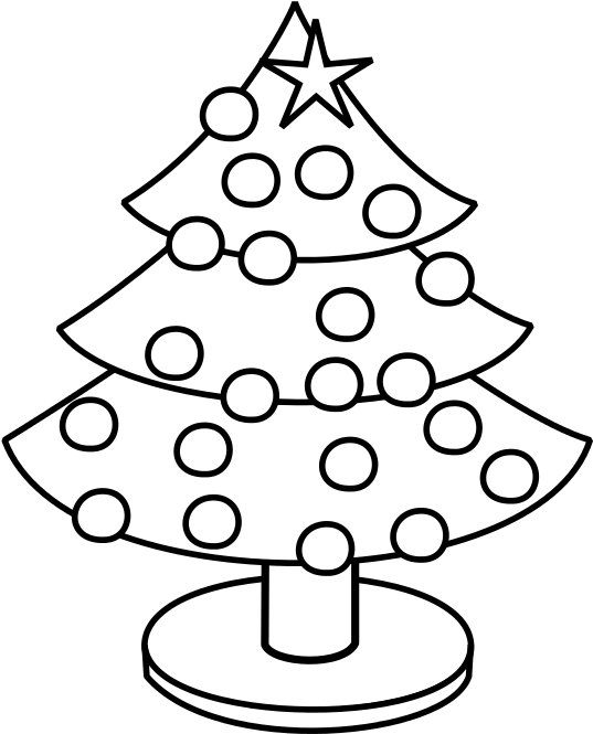 Christmas Related Drawings Fun For Christmas - Christmas Tree Coloring (600x750)