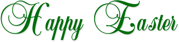 Easter Sunday Clip Art - Happy Easter Wording (674x232)