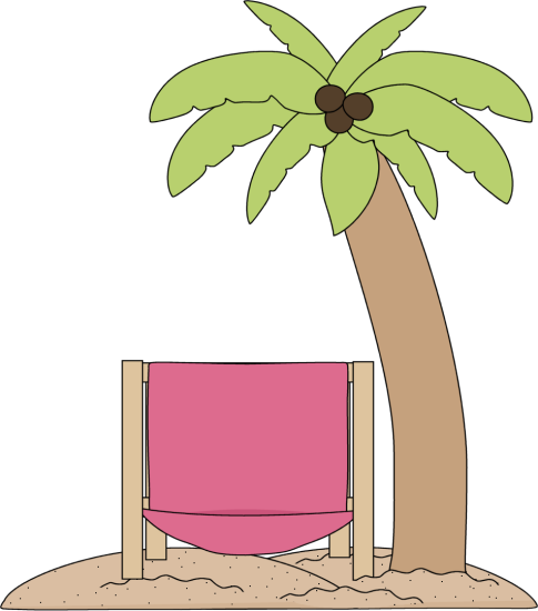 Palm Tree Clipart Beach Chair - Clip Art (485x550)