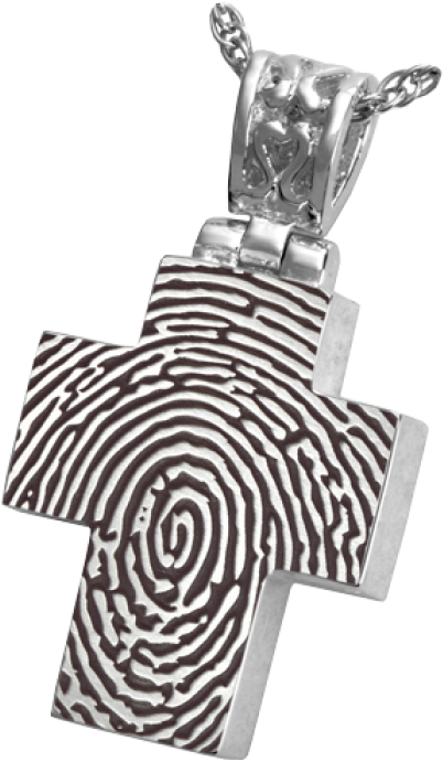 Fingerprint Cremation Jewelry Cross With Filigree Bail (700x700)